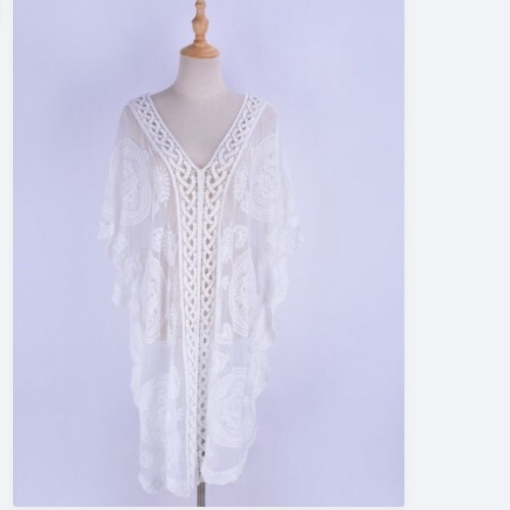New! Stunning bohemian sheer swimsuit coverup - Picture 4 of 5